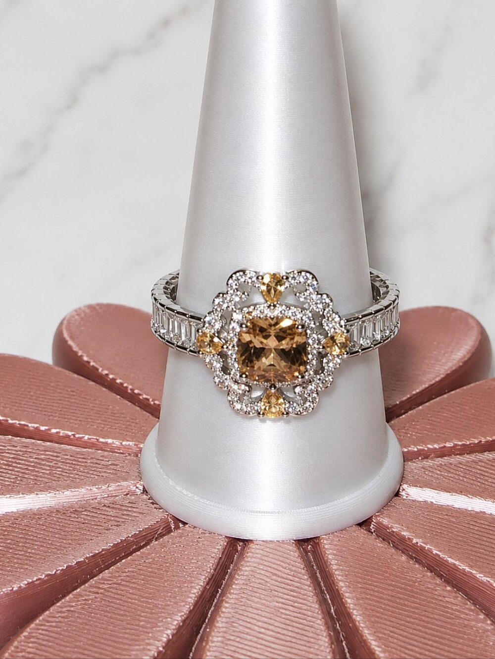 Bomb Party "Let's Toast to Fabulous" Ring – Size 10 Rhodium Plating